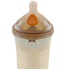 NICE PAPA Бутылочка антиколики/широкое горло 240 мл/ соска 0-3 мес Silicone Brown/корич