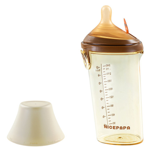 Бутылочка Nice Papa антиколики 240 мл. соска 7+ мес PPSU NP-5295 Brown/коричневый