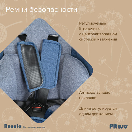 Автокресло группы 0+/1/2 ( 0-25 кг) Pituso Ruente 