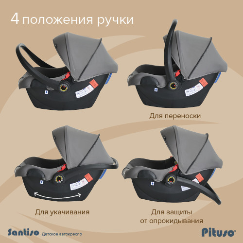 Автолюлька группы 0+ (0-13 кг) Pituso Santiso