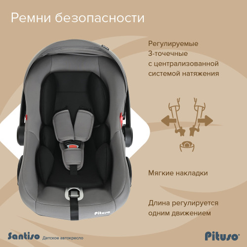 Автолюлька группы 0+ (0-13 кг) Pituso Santiso