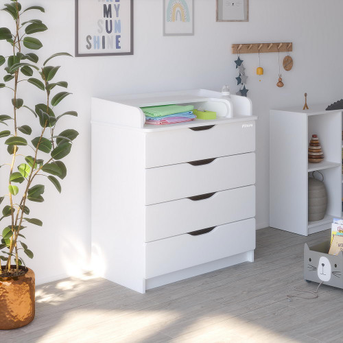 Комод раскладной Pituso Wood/ 804 ПВХ с шариковыми направляющими 4 ящика