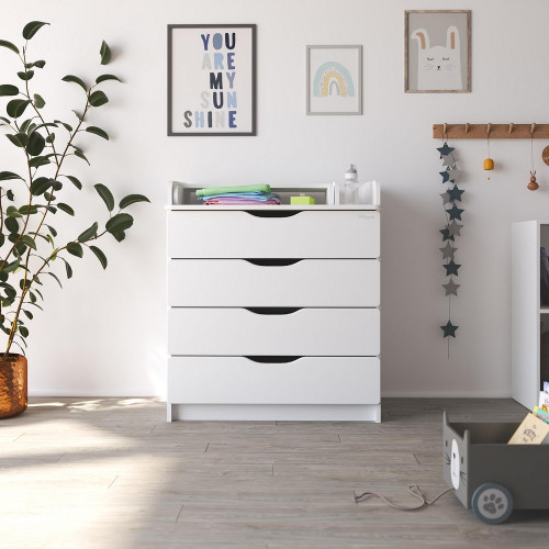 Комод раскладной Pituso Wood/ 804 ПВХ с шариковыми направляющими 4 ящика