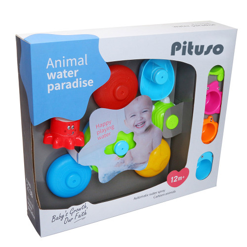 PITUSO Набор игрушек для ванной ПРАЗДНИК НА ВОДЕ (в кор.12 шт)