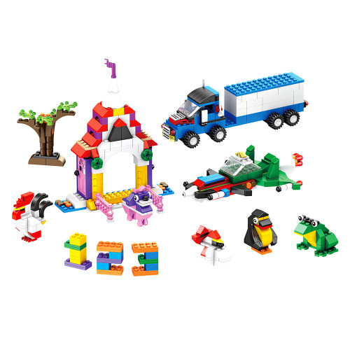 PITUSO Стол для игры с конструктором,в компл.с конс-ром(920 эл.)(55*28*18) Зеленый/Желтый в ассорт.
