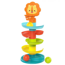 Игрушка развивающая Huanger Горка для шариков Лев (+3 шара)