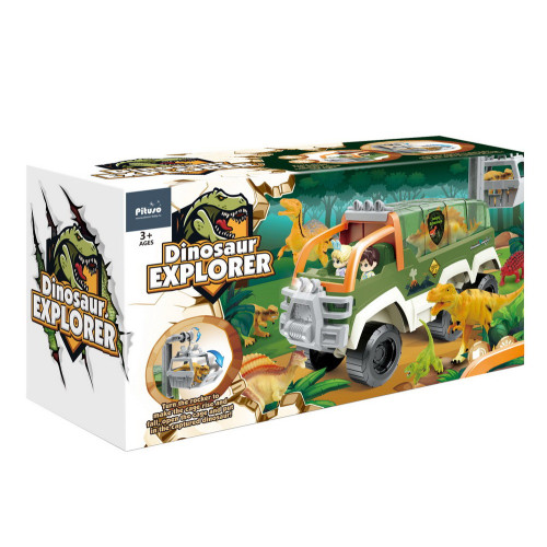 Игровой набор Pituso Машина с динозаврами Dinosaur Explorer