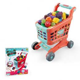 PITUSO Игровой набор ТЕЛЕЖКА для СУПЕРМАРКЕТА,11 предметов, свет,звук
