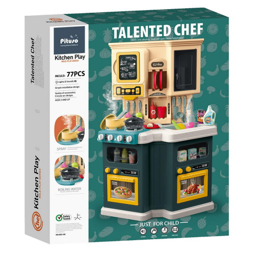 PITUSO Игровой набор Кухня Талантливый шеф (56*32*80 см) 77 эл-в ( свет,звук) (уп/6шт)