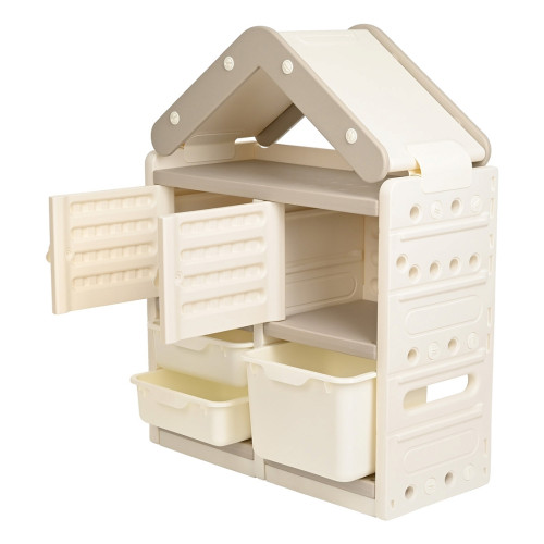 PITUSO Стеллаж для игрушек с ящиками Tejado,Beige/Бежевый, 73*32,5*94h