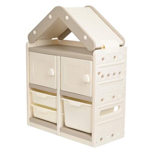 PITUSO Стеллаж для игрушек с ящиками Tejado,Beige/Бежевый, 73*32,5*94h