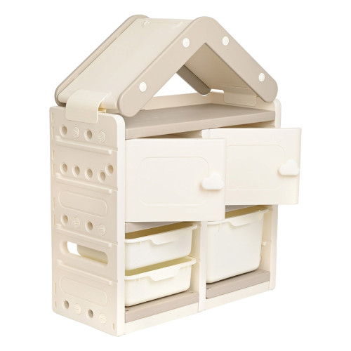 PITUSO Стеллаж для игрушек с ящиками Tejado,Beige/Бежевый, 73*32,5*94h