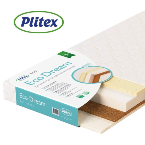 Детский матрас кокос Plitex EcoDream 120х60х9 см