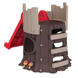 Игровой дом Starplay Tree House с горкой Коричневый/Красный