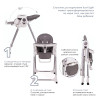 Стульчик для кормления iLovi Light с колесами Light Gray