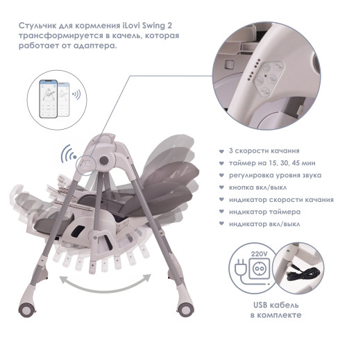 Стульчик для кормления iLovi Swing 2 Mint